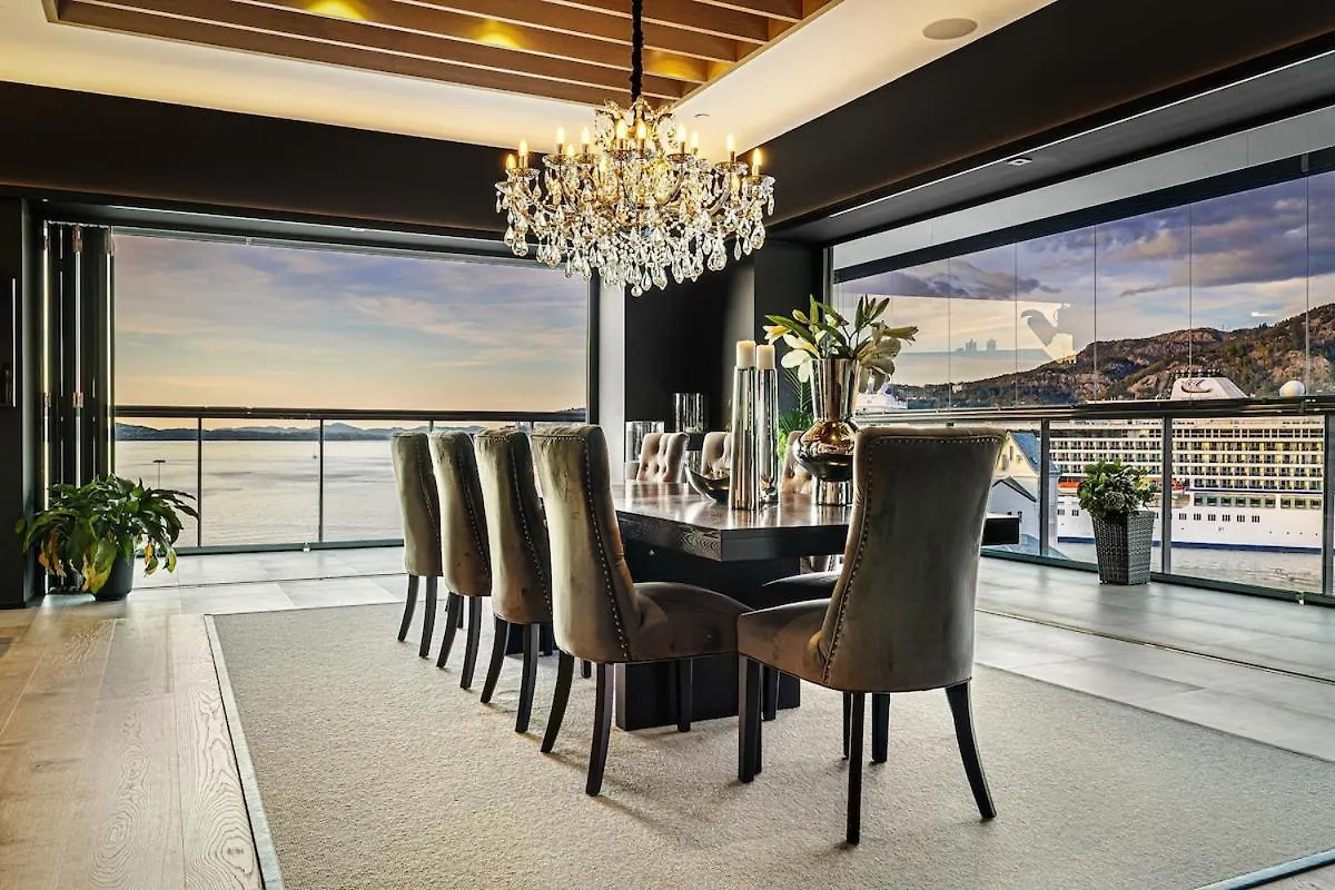 Exclusive Penthouse With Bryggen Views I Must See Bergen Apartament
